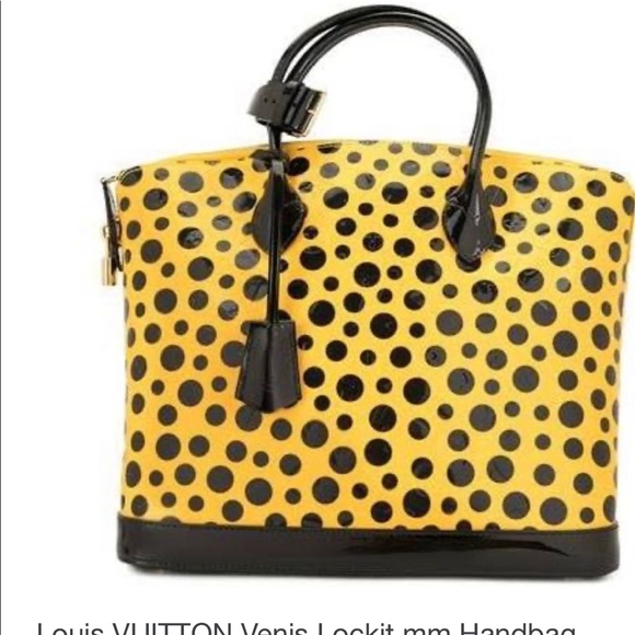 Louis Vuitton Handbags - Louis Vuitton Yellow & Black Polka Dot Bag